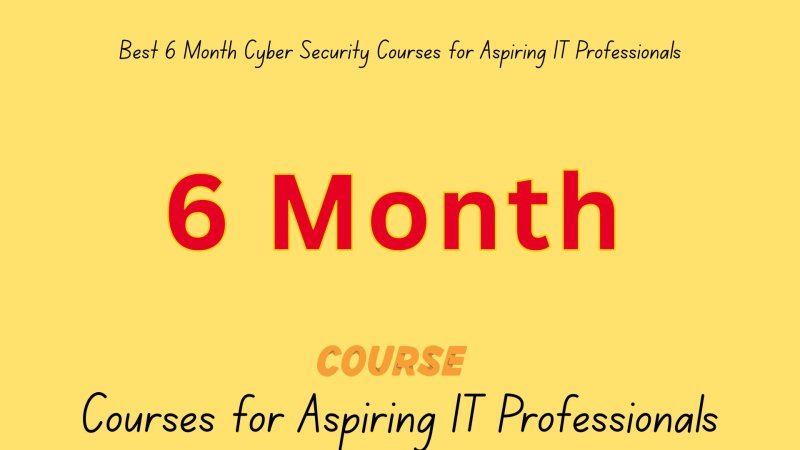 Best 6 Month Cyber Security Courses for Aspiring IT Professionals